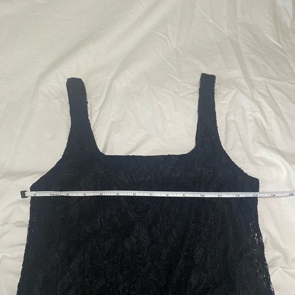 🎈Laced bodycon whimsical goth fringes casual party night out black dress - Picture 7 of 8